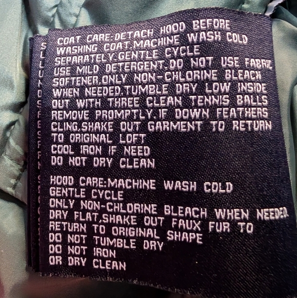 TOWER by London Fog Faux-Fur Hood Down-Fill CoatColor: Sage, Size: LARGE (EUC) - Picture 12 of 12